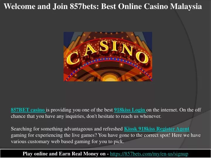 welcome and join 857bets best online casino