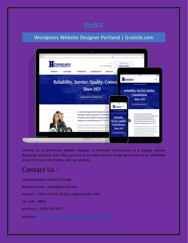 wordpress website designer portland graticle com