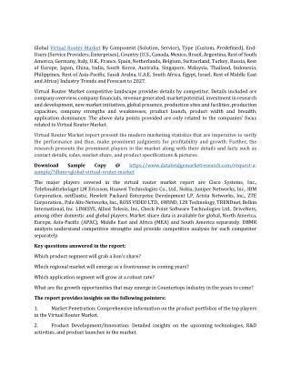 global virtual router market by component