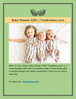 Baby Shower Gifts | Freebirdees.com