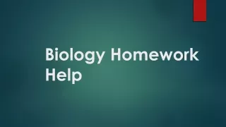 Biology homework help