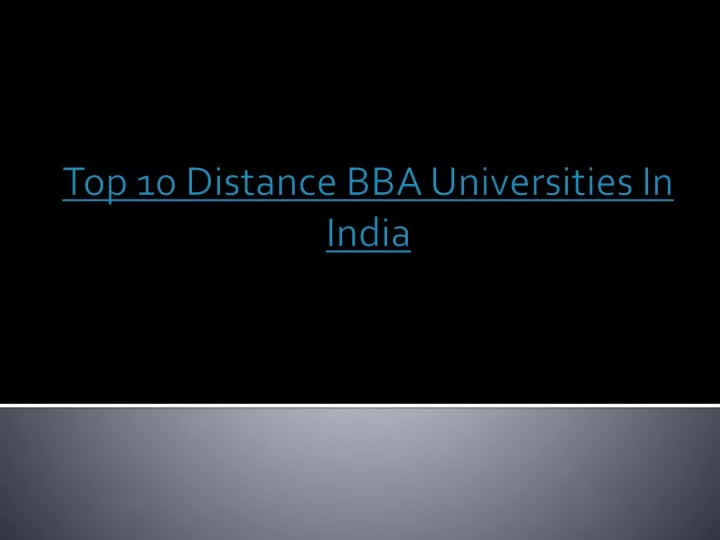 top 10 distance bba universities in india