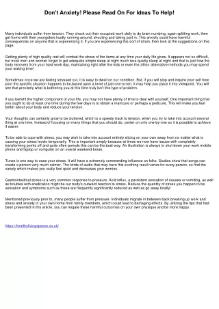 don t anxiety please read on for ideas to help
