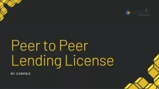 Peer to Peer Lending License