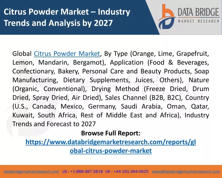 citrus powder market industry trends and analysis