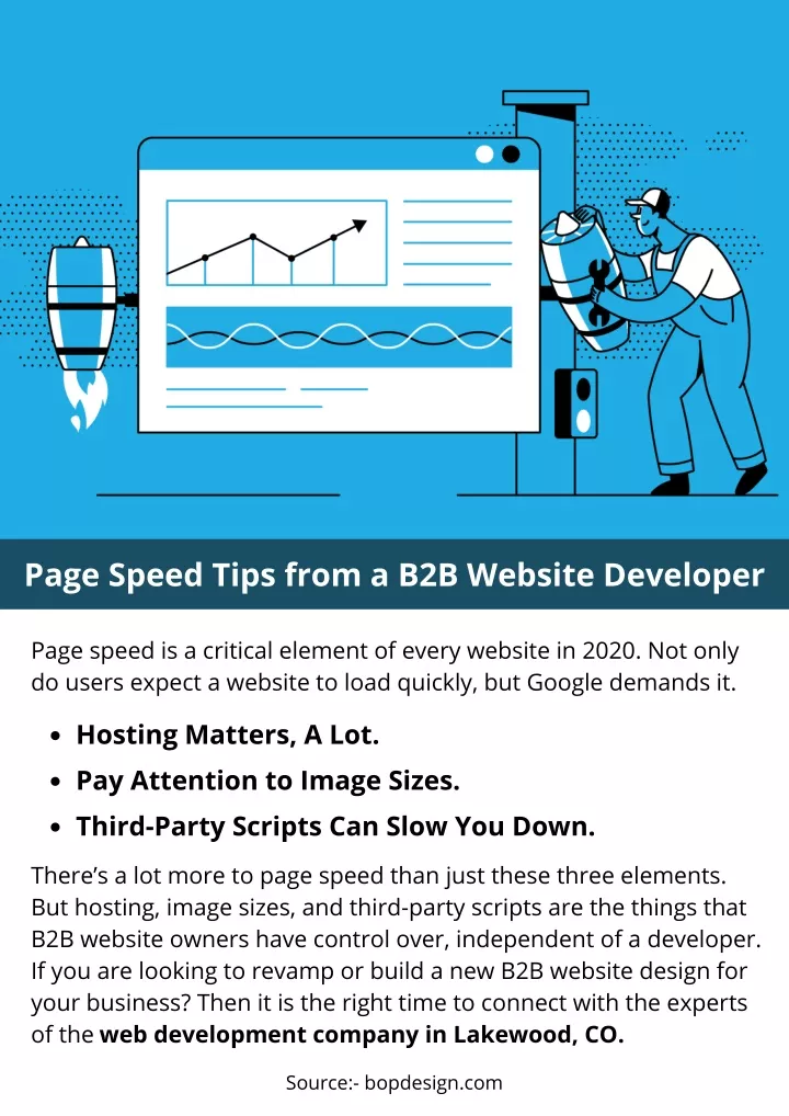 page speed tips from a b2b website developer