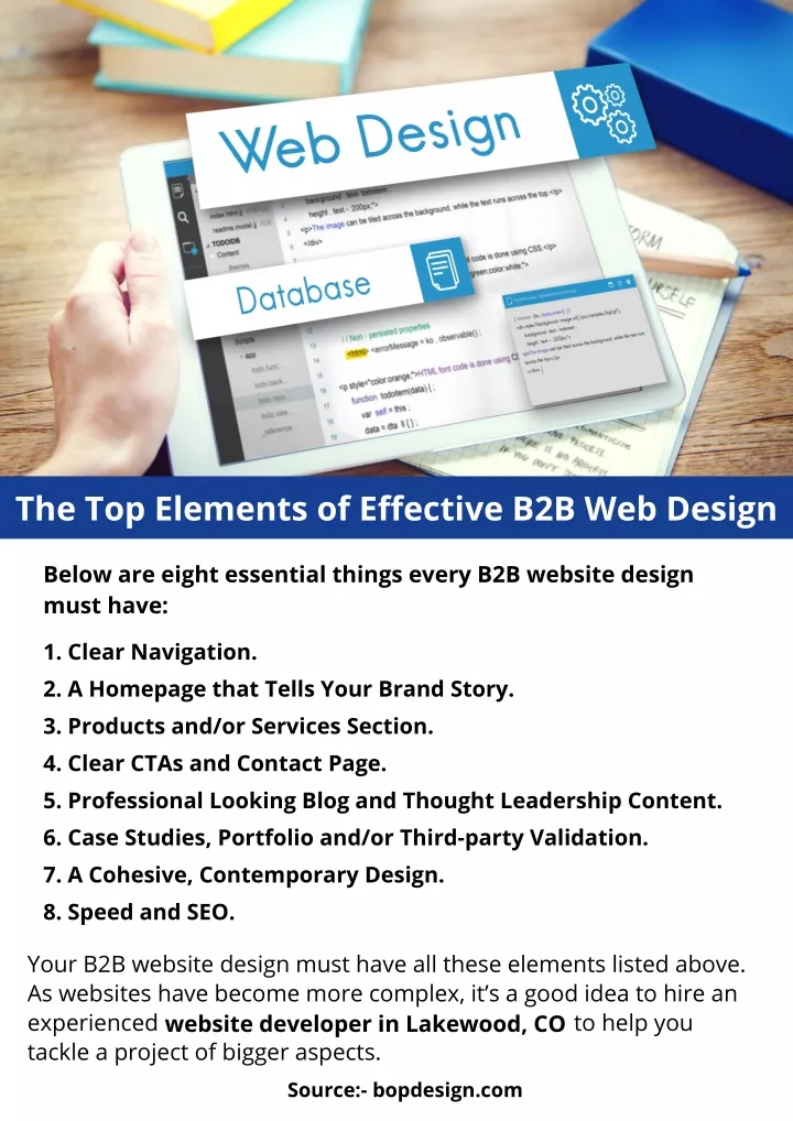 the top elements of effective b2b web design