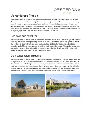 vakantiehuis tholen