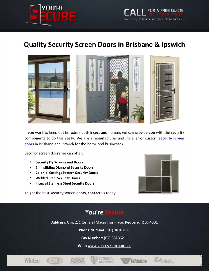 quality security screen doors in brisbane ipswich
