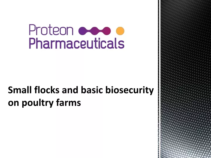 small flocks and basic biosecurity on poultry