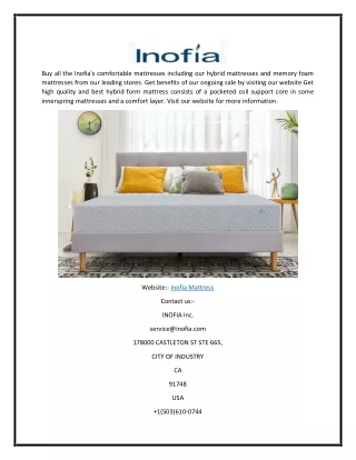 buy all the inofia s comfortable mattresses