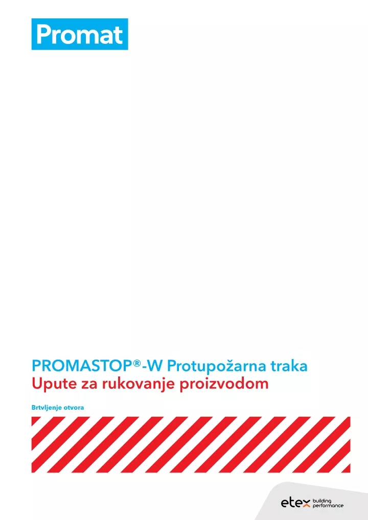 promastop w protupo arna traka upute za rukovanje