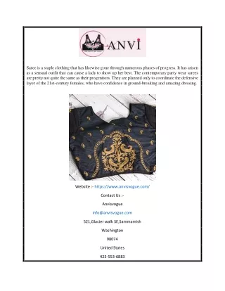 Buy Designer Saree Blouses Online USA | Anvisvogue.com