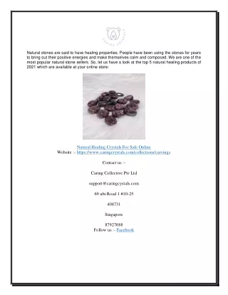 natural stones are said to have healing