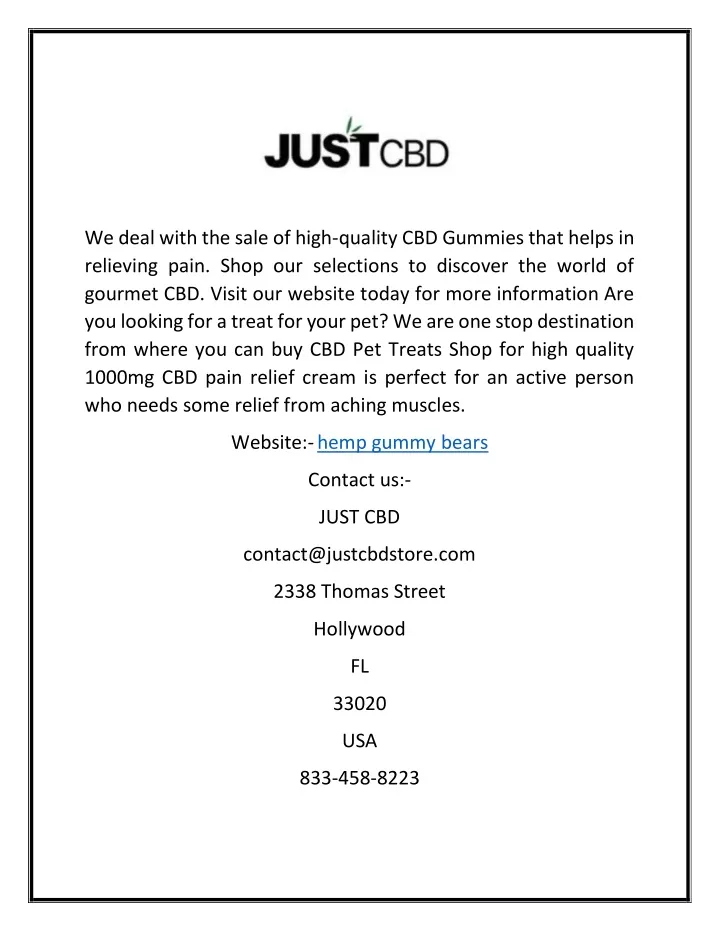 we deal with the sale of high quality cbd gummies