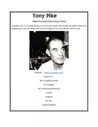 Mr Pikes | Tonypike.com