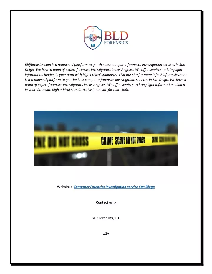 bldforensics com is a renowned platform