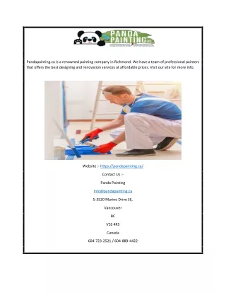 Painting Company Vancouver | Pandapainting.ca