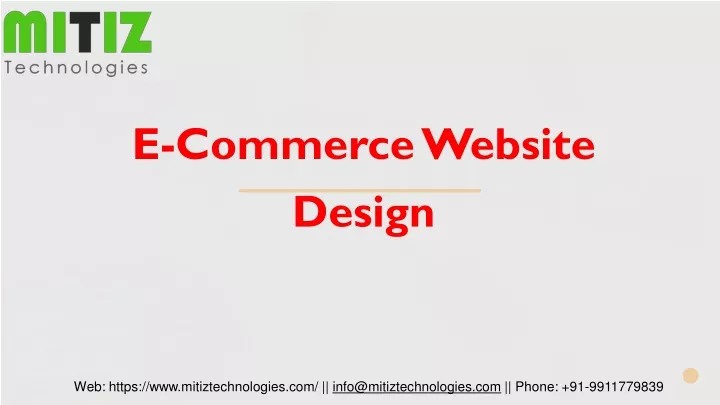 e commerce website design