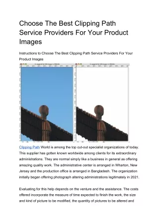 choose the best clipping path service providers