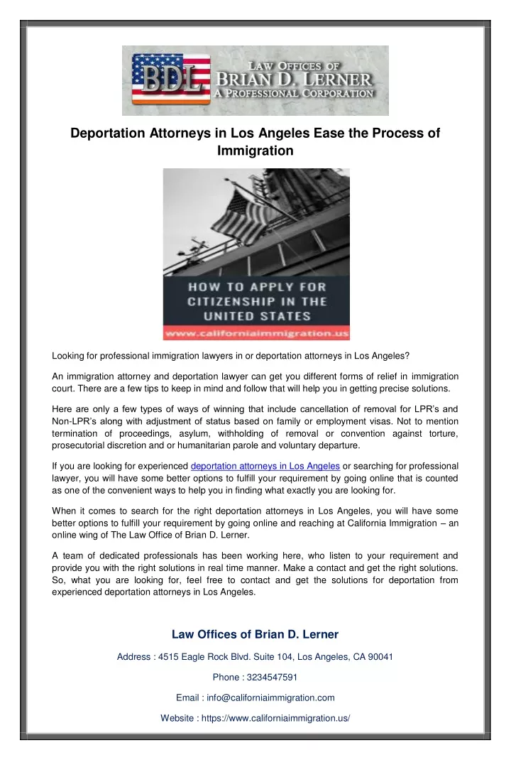 deportation attorneys in los angeles ease