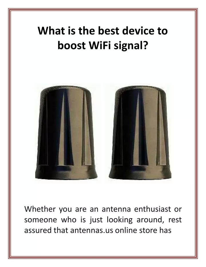 what is the best device to boost wifi signal