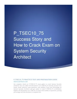 p tsec10 75 success story and how to crack exam