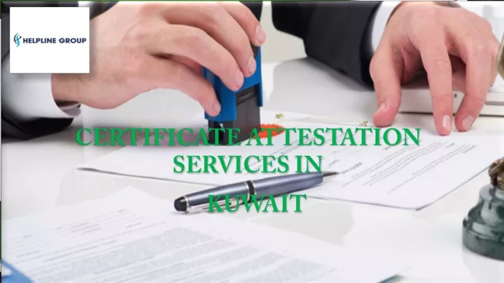 certificate attestation services in