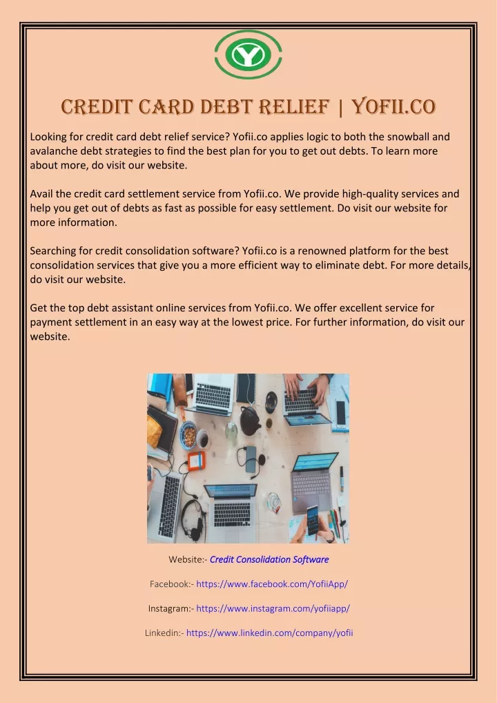 credit card debt relief yofii co