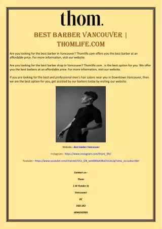 best barber vancouver thomlife com