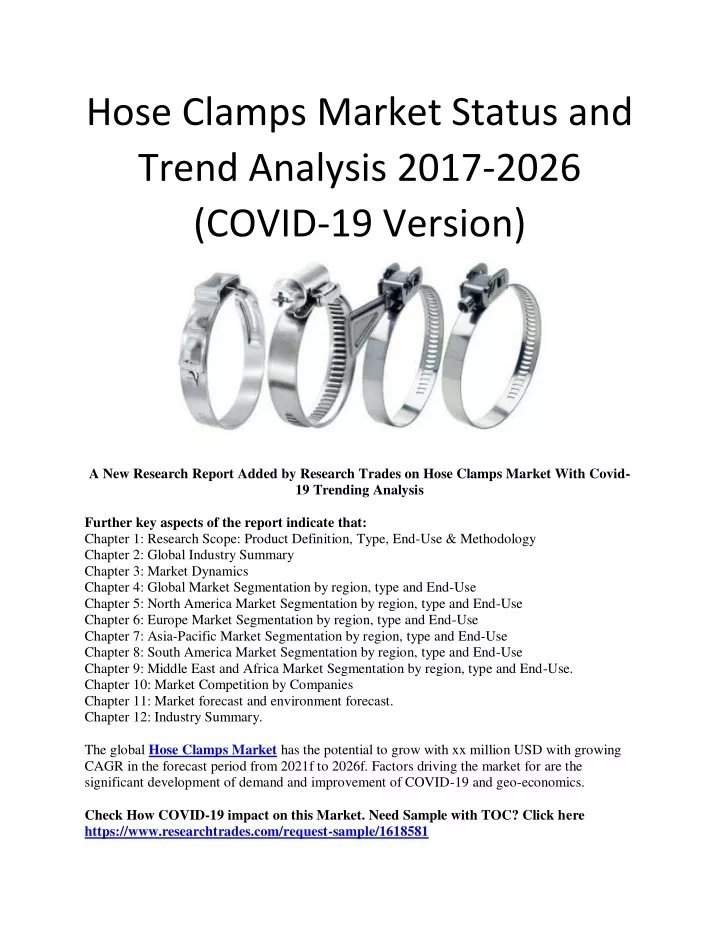 hose clamps market status and trend analysis 2017