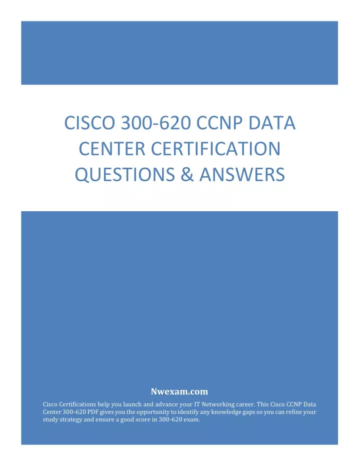 cisco 300 620 ccnp data center certification