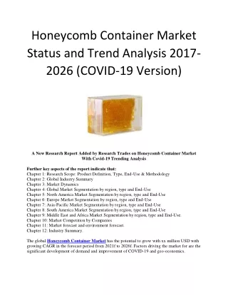 honeycomb container market status and trend