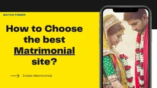 How to Choose the best Matrimonial site?