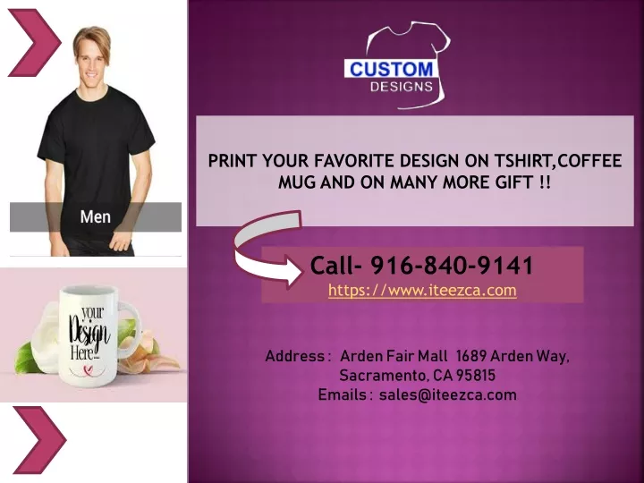 print your favorite design on tshirt coffee