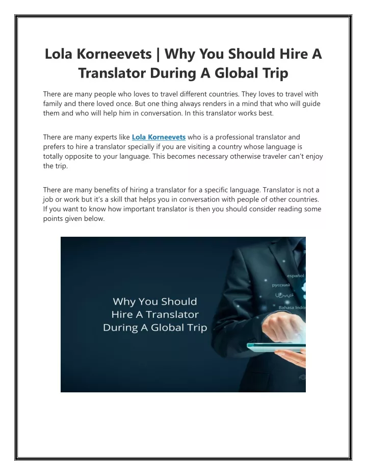 lola korneevets why you should hire a translator