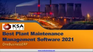 Best Plant Maintenance Management Software 2021 | OneBusinessERP