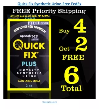 quick fix synthetic urine free fedex