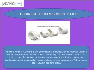 Technical Ceramic Micro Parts