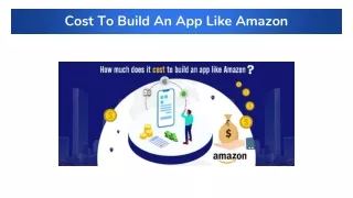 Cost To Build An App Like Amazon