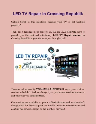 Best LED TV Repair in Crossing Republik