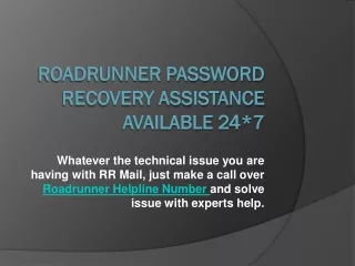 Steps to Recover Roadrunner Password  1(888):404~9844 | Reset Password