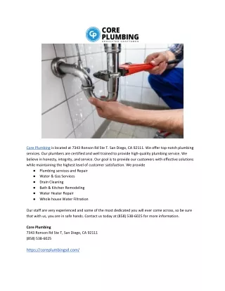 San Diego Emergency Plumber