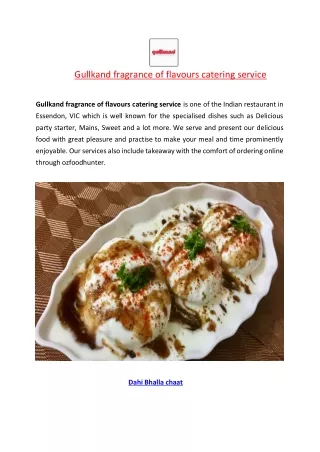 gullkand fragrance of flavours catering service