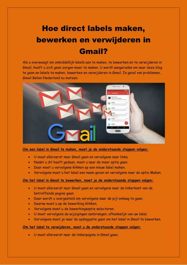 PPT - Hoe Direct Labels Maken, Bewerken En Verwijderen In Gmail ...