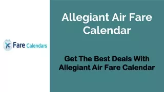 allegiant air fare calendar
