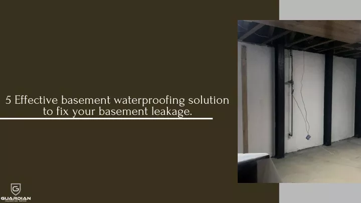 5 effective basement waterproofing solution