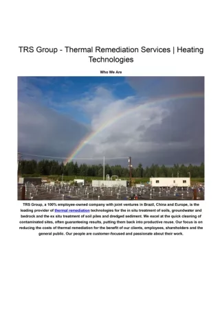 Thermal Remediation Services | Heating Technologies