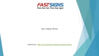 Sign company Boston