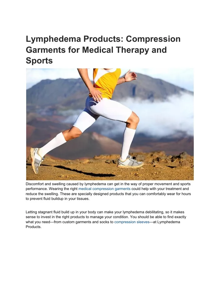lymphedema products compression garments